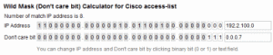 Wild Mask (Don't care bit) Calculator for Cisco access-list
